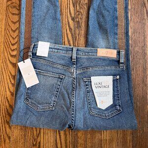 7 for All Mankind high waist ankle skinny jeans, size 26